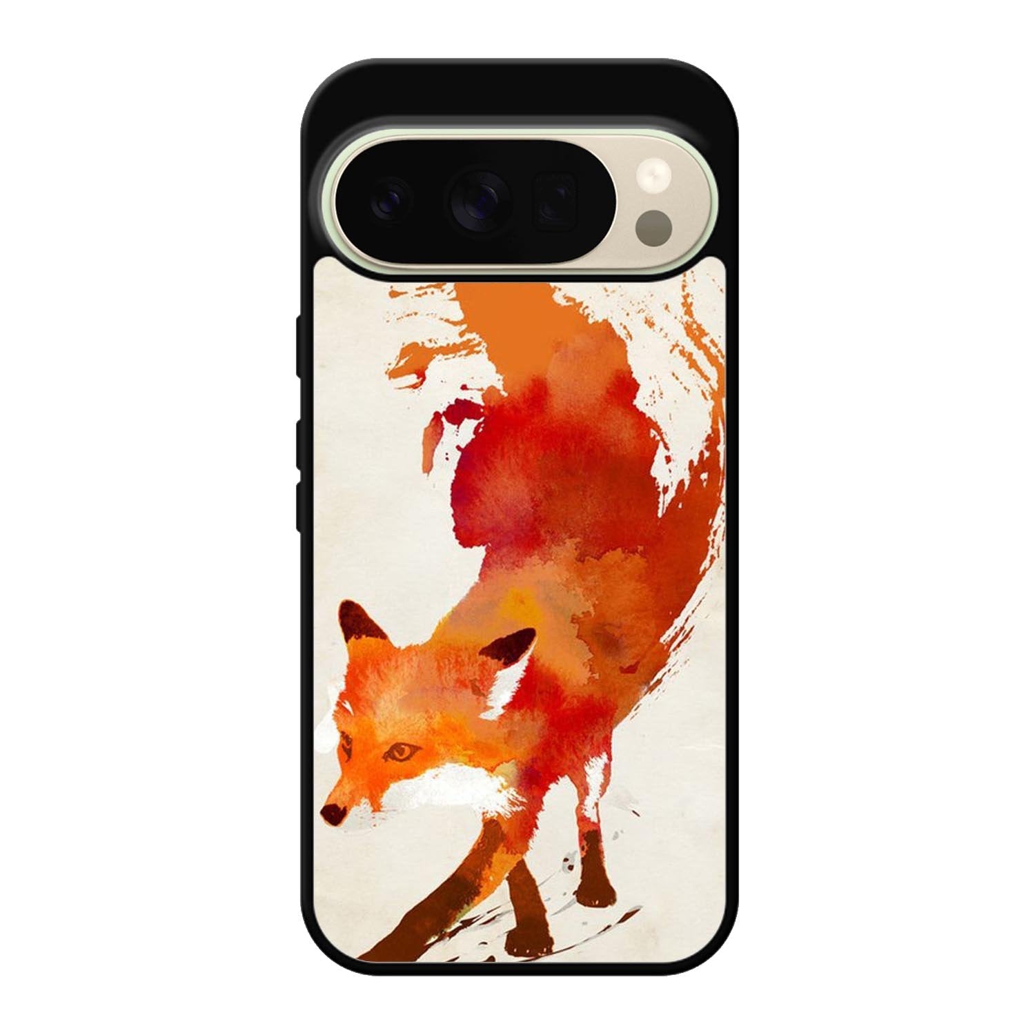 Watercolor art orange red fox animal Google Pixel 10 Pro Case