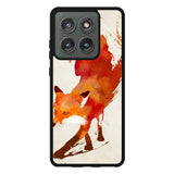 Watercolor art orange red fox animal Motorola Moto Edge 2025 Case