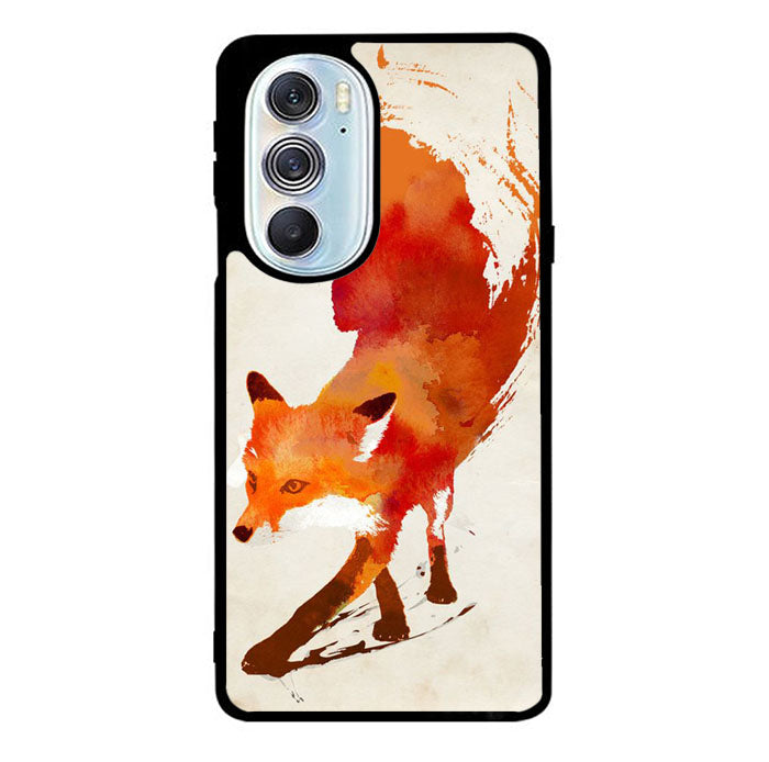 Watercolor art orange red fox animal Motorola Moto Edge 2022 Case