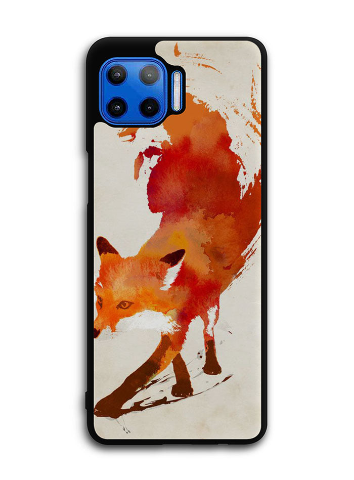 Watercolor art orange red fox animal Motorola Moto One 5G Case , Moto One 5G UW Case , Moto G 5G Plus Case