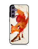 Watercolor art orange red fox animal Samsung Galaxy S23 FE 5G Case