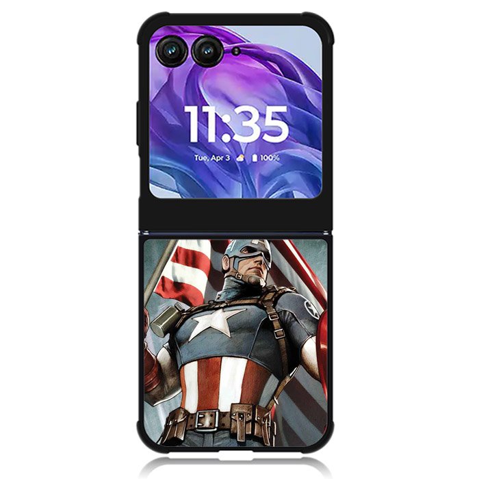 Captain America Cover Motorola Moto Razr Plus 2024 , Moto Razr+ 2024 Case OV0544