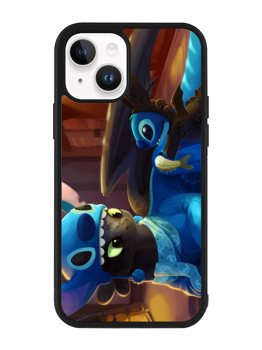 Toothless and Stitch Parody iPhone 15 Plus Case OV0550