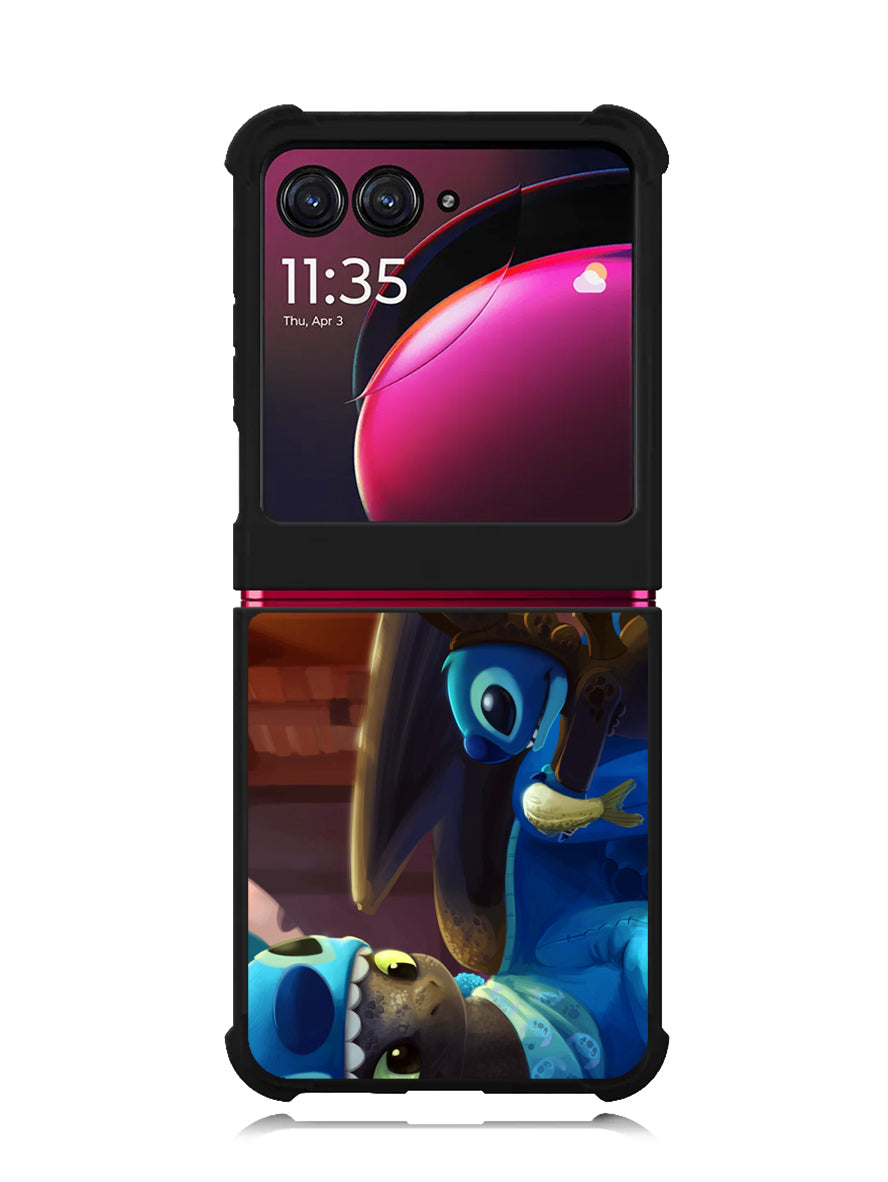 Toothless and Stitch Parody Motorola Moto Razr Plus 2023 , Moto Razr+ 2023 Case OV0550