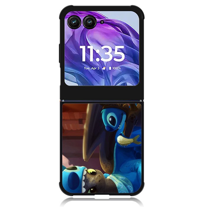 Toothless and Stitch Parody Motorola Moto Razr Plus 2024 , Moto Razr+ 2024 Case OV0550