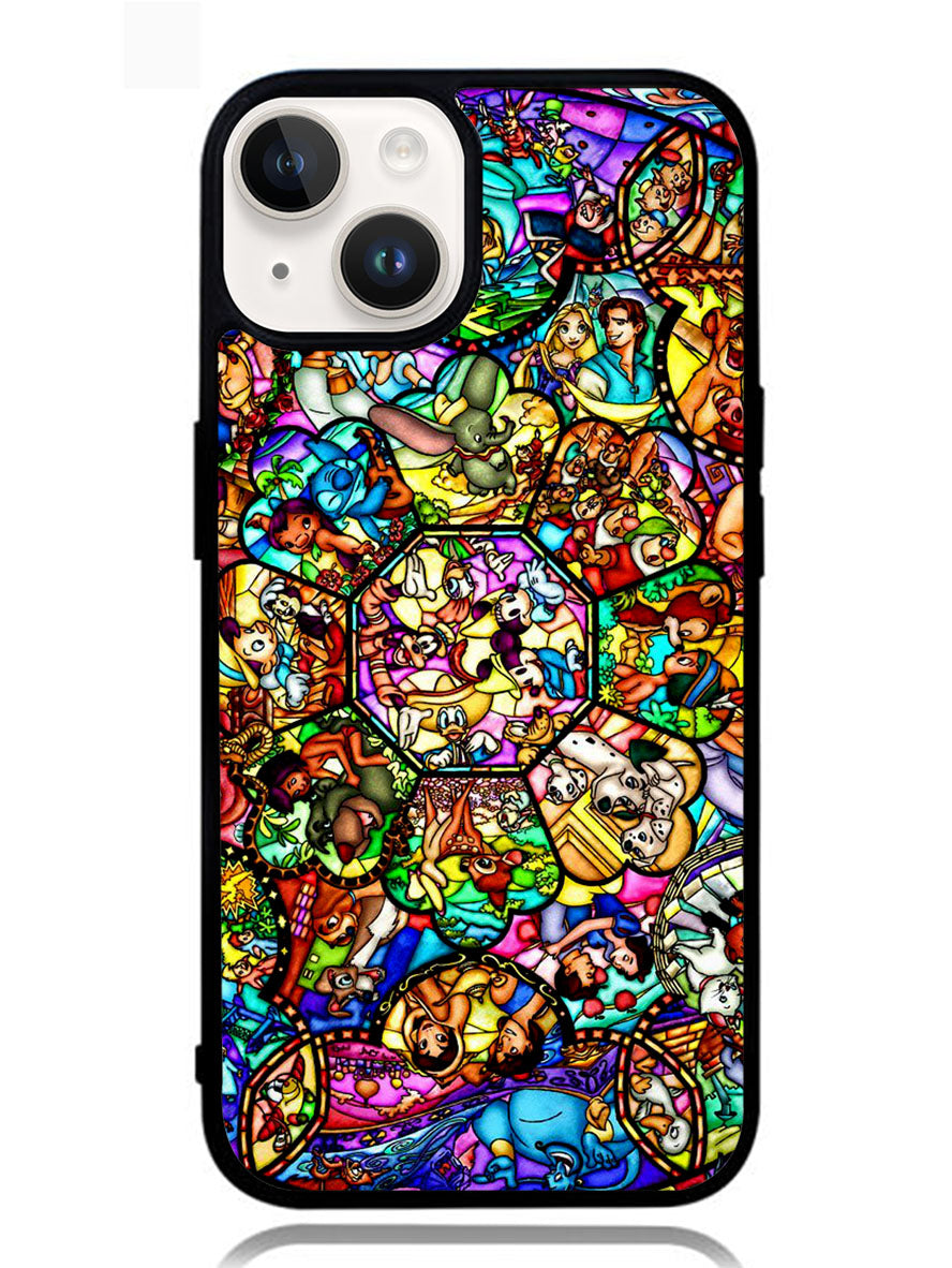 All Disney Heroes Stained Glass iPhone 14 Case OV3794