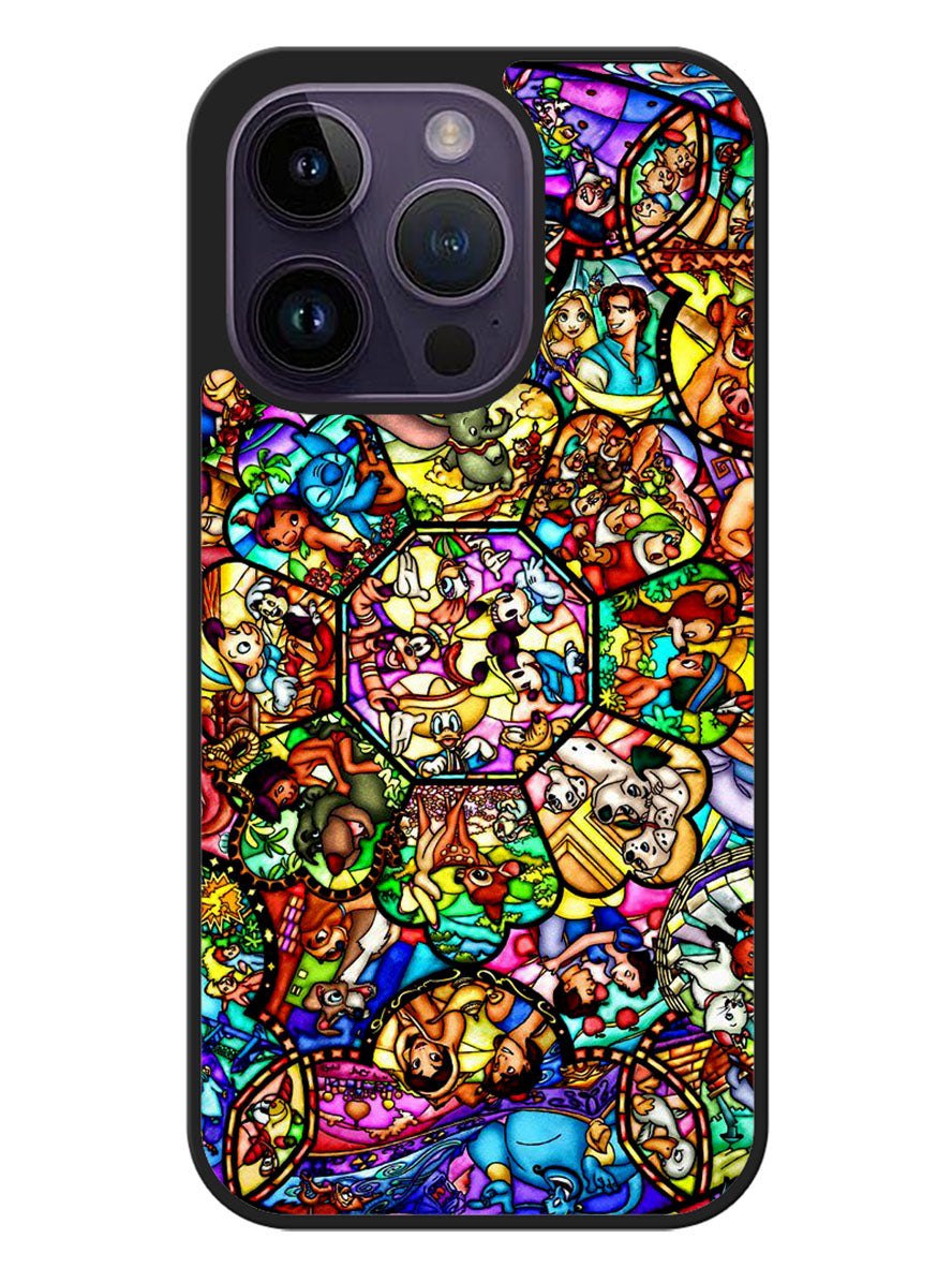 All Disney Heroes Stained Glass iPhone 14 Pro Case OV3794