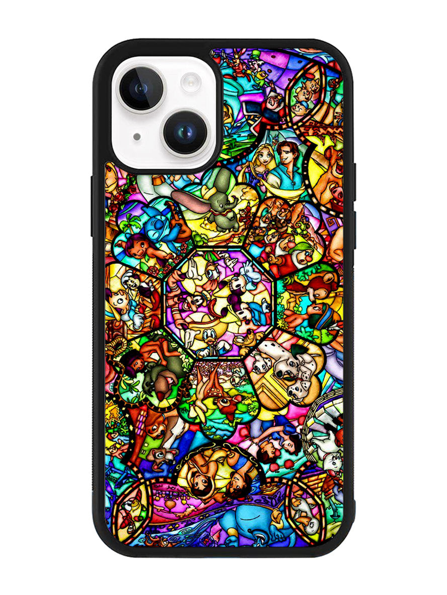 All Disney Heroes Stained Glass iPhone 15 Plus Case OV3794