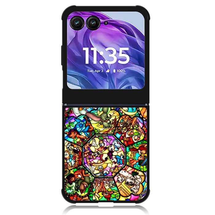 All Disney Heroes Stained Glass Motorola Moto Razr Plus 2024 , Moto Razr+ 2024 Case