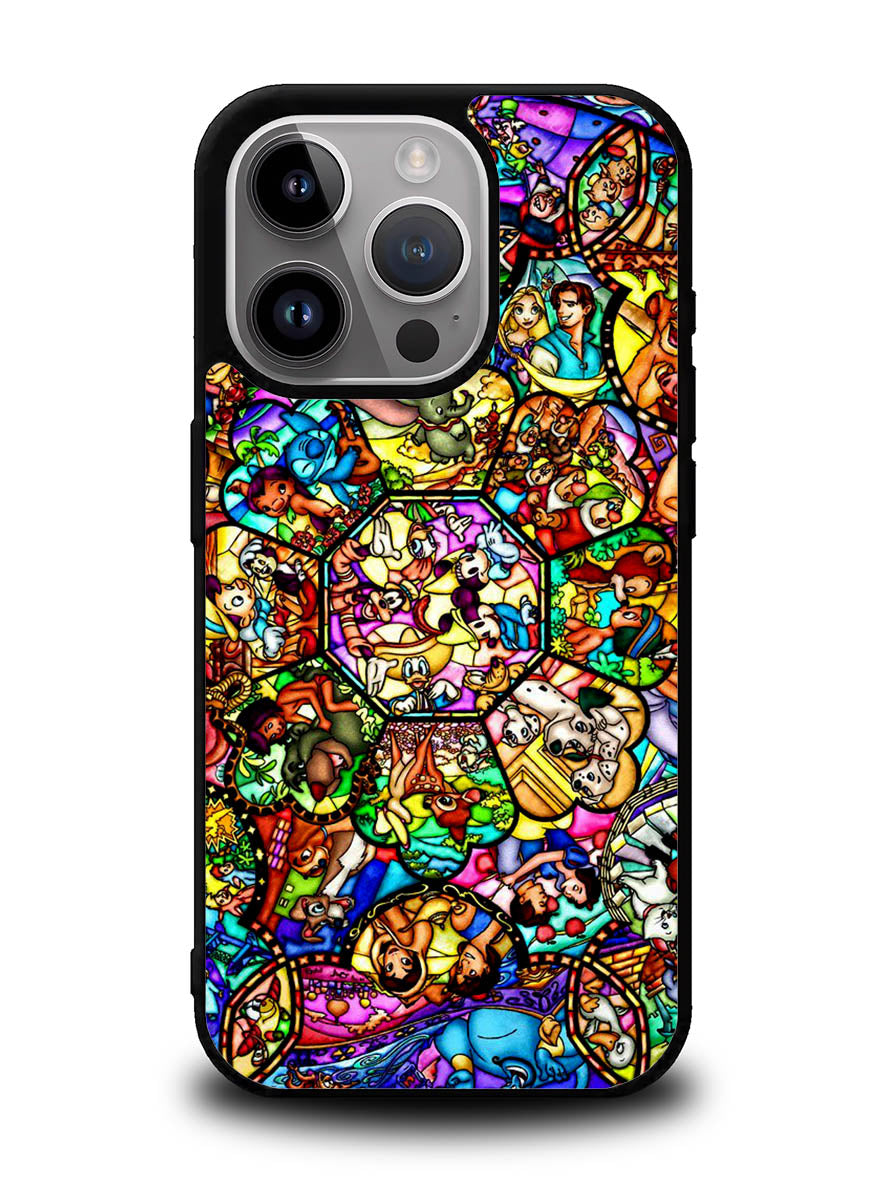 All Disney Heroes Stained Glass iPhone 16 Pro Max Case