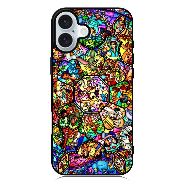 All Disney Heroes Stained Glass iPhone 16 Case