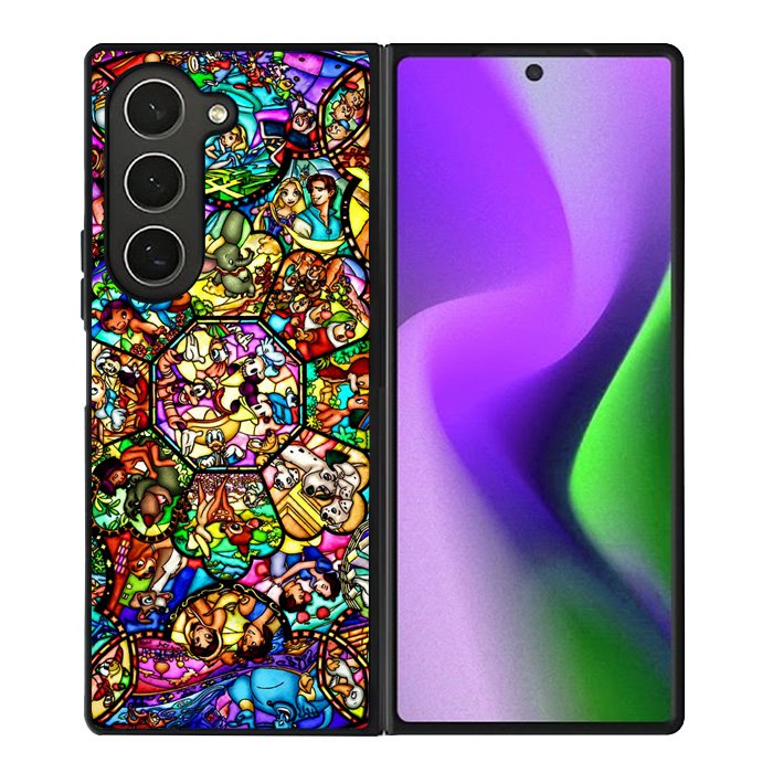 All Disney Heroes Stained Glass Samsung Galaxy Z Fold 6 Case