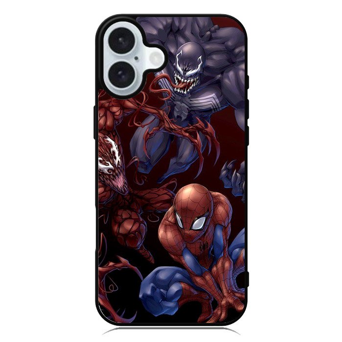 Spiderman Venom Carnage Back iPhone 16 Case QC0573