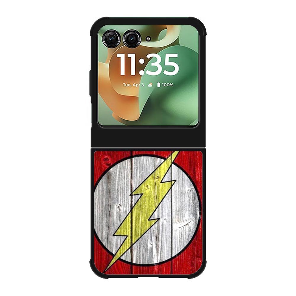 Flash SUperhero Logo on Wood Motorola Moto RAZR 2025 Case OV4872