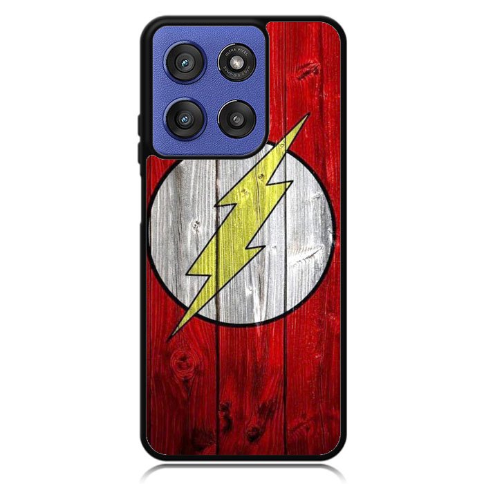Flash SUperhero Logo on Wood Motorola Moto G Stylus 5G 2025 Case OV4872