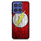 Flash SUperhero Logo on Wood Motorola Moto G Stylus 5G 2025 Case OV4872