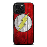 Flash SUperhero Logo on Wood iPhone 16 Pro Case OV4872