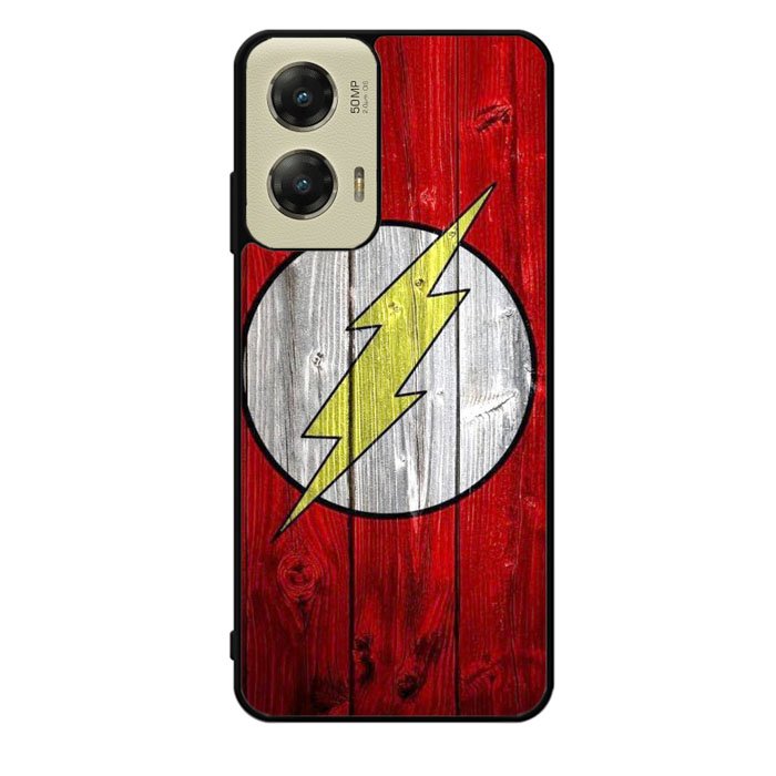Flash SUperhero Logo on Wood Motorola Moto G Stylus 5G 2024 Case OV4872