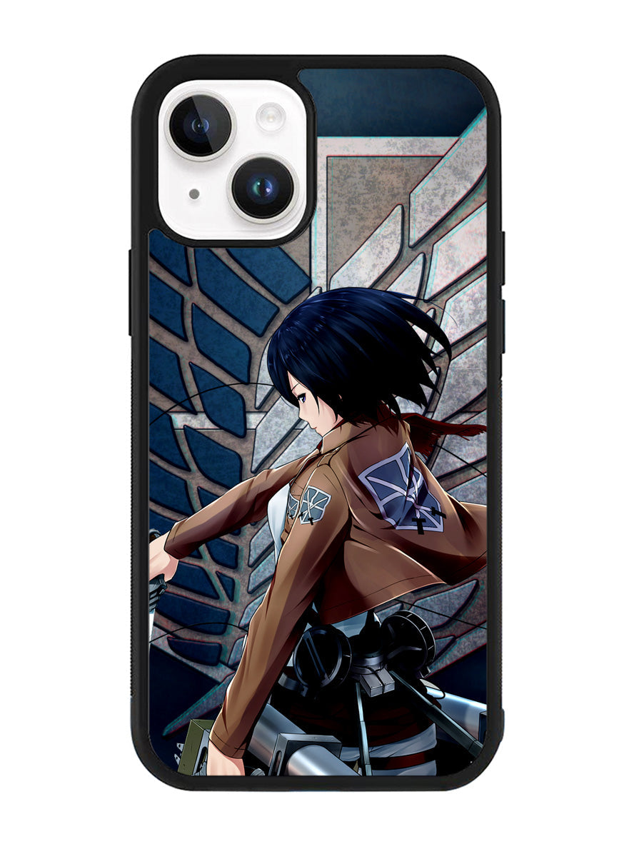 Attack on Titan Mikasa iPhone 14 Plus Case QC0618