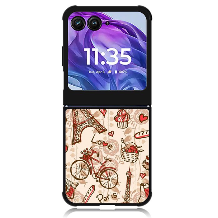 paris vintage Motorola Moto Razr Plus 2024 , Moto Razr+ 2024 Case OV0632