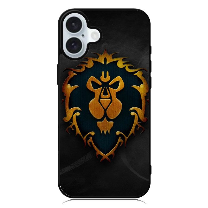 World of Warcraft Alliance Gold Logo iPhone 16 Plus Case QC0642