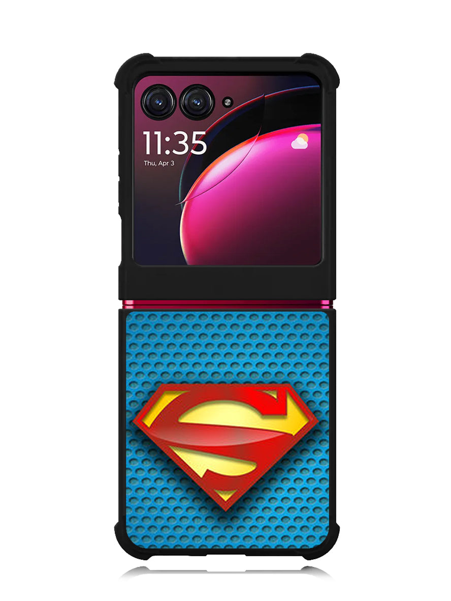 Superman Blue Carbon Logo Motorola Moto Razr Plus 2023 , Moto Razr+ 2023 Case