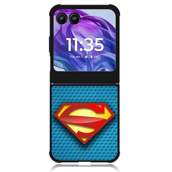 Superman Blue Carbon Logo Motorola Moto Razr Plus 2024 , Moto Razr+ 2024 Case