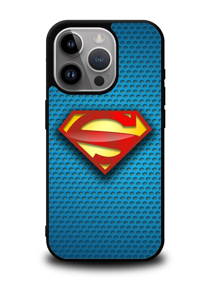 Superman Blue Carbon Logo iPhone 15 Pro Case