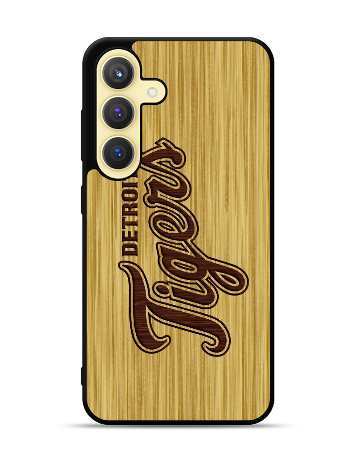 detroit tigers logo wood Samsung Galaxy S25 Plus 5G , Samsung Galaxy S25+ 5G Case OV4689