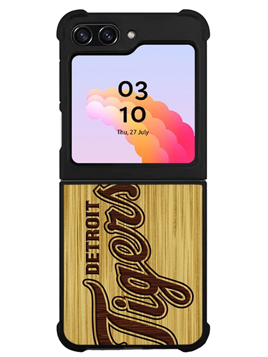 detroit tigers logo wood Samsung Galaxy Z Flip 5 5G 2023 Case OV4689