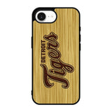 detroit tigers logo wood iPhone 17e Case QC4689