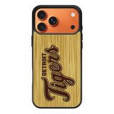 detroit tigers logo wood iPhone 17 Pro Case QC4689