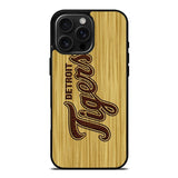 detroit tigers logo wood iPhone 16 Pro Case OV4689