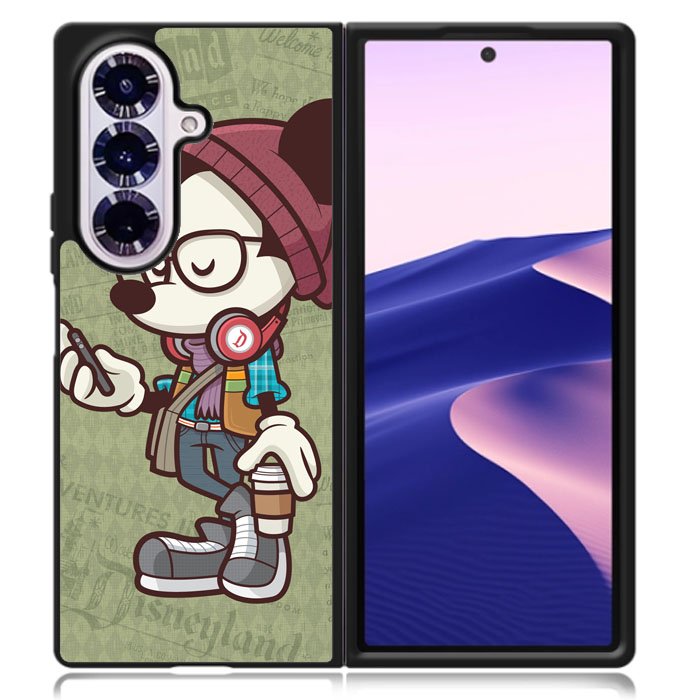 mickey mouse hipster Samsung Galaxy Z Fold 7 Case OV3276