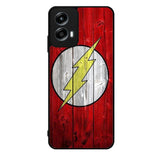 Flash SUperhero Logo on Wood Motorola Moto G Play 2024 Case OV0690
