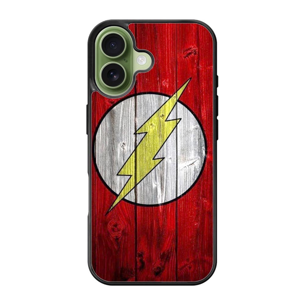 Flash SUperhero Logo on Wood iPhone 17 Case OV0690