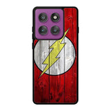 Flash SUperhero Logo on Wood Motorola Moto Edge 60 Pro Case OV0690
