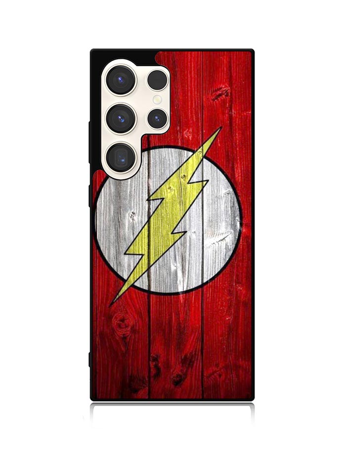 Flash SUperhero Logo on Wood Samsung Galaxy S25 Ultra 5G Case QC0690