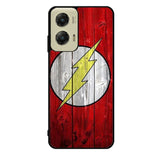 Flash SUperhero Logo on Wood Motorola Moto G Stylus 5G 2024 Case OV0690