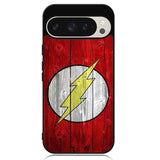 Flash SUperhero Logo on Wood Google Pixel 9 | Pixel 9 Pro Case OV0690