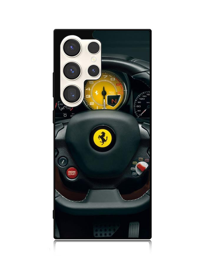 Red Ferrari Logo Samsung Galaxy S25 Ultra 5G Case QC0479