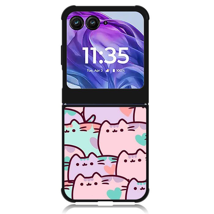 pusheen pattern Motorola Moto Razr Plus 2024 , Moto Razr+ 2024 Case OV0482