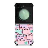 pusheen pattern Samsung Galaxy Z Flip 6 5G 2024 Case OV0482