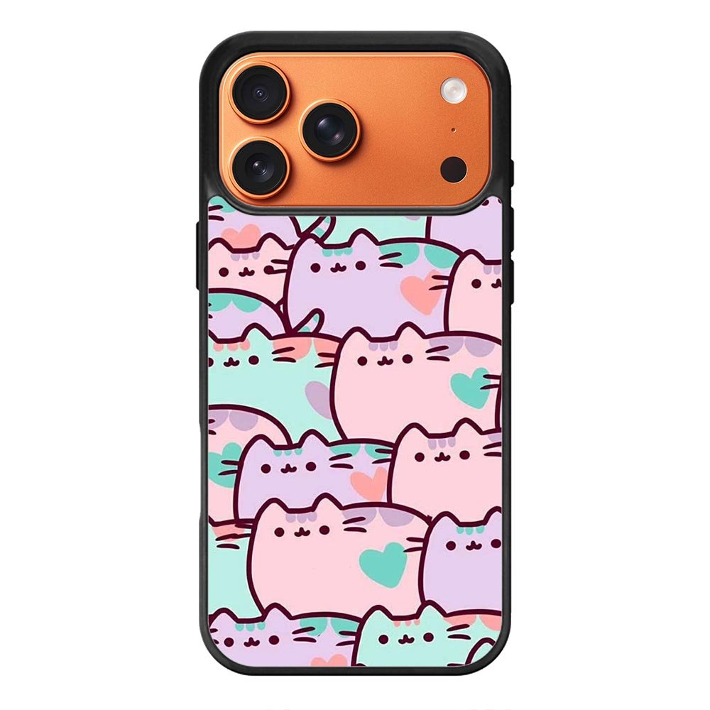 pusheen pattern iPhone 17 Pro Case QC0482