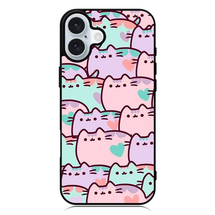 pusheen pattern iPhone 16 Case QC0482