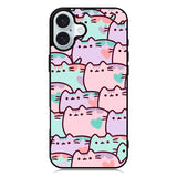 pusheen pattern iPhone 16 Case QC0482
