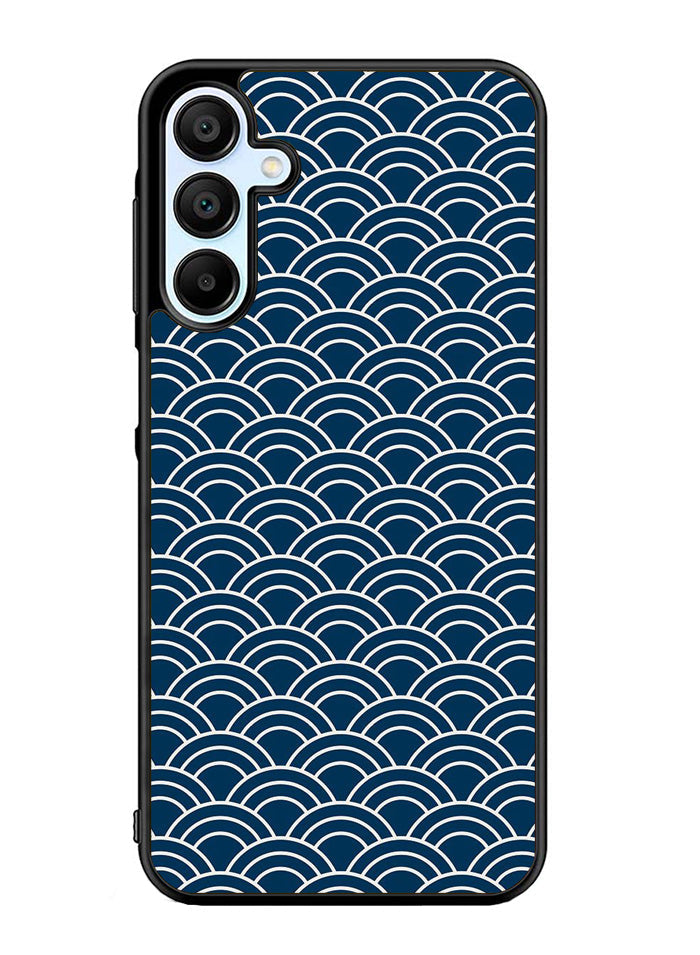 Japanese Gold Cloud Wave Indigo Pattern Samsung Galaxy A15 5G Case OV5321