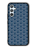 Japanese Gold Cloud Wave Indigo Pattern Samsung Galaxy A14 5G Case QC5321