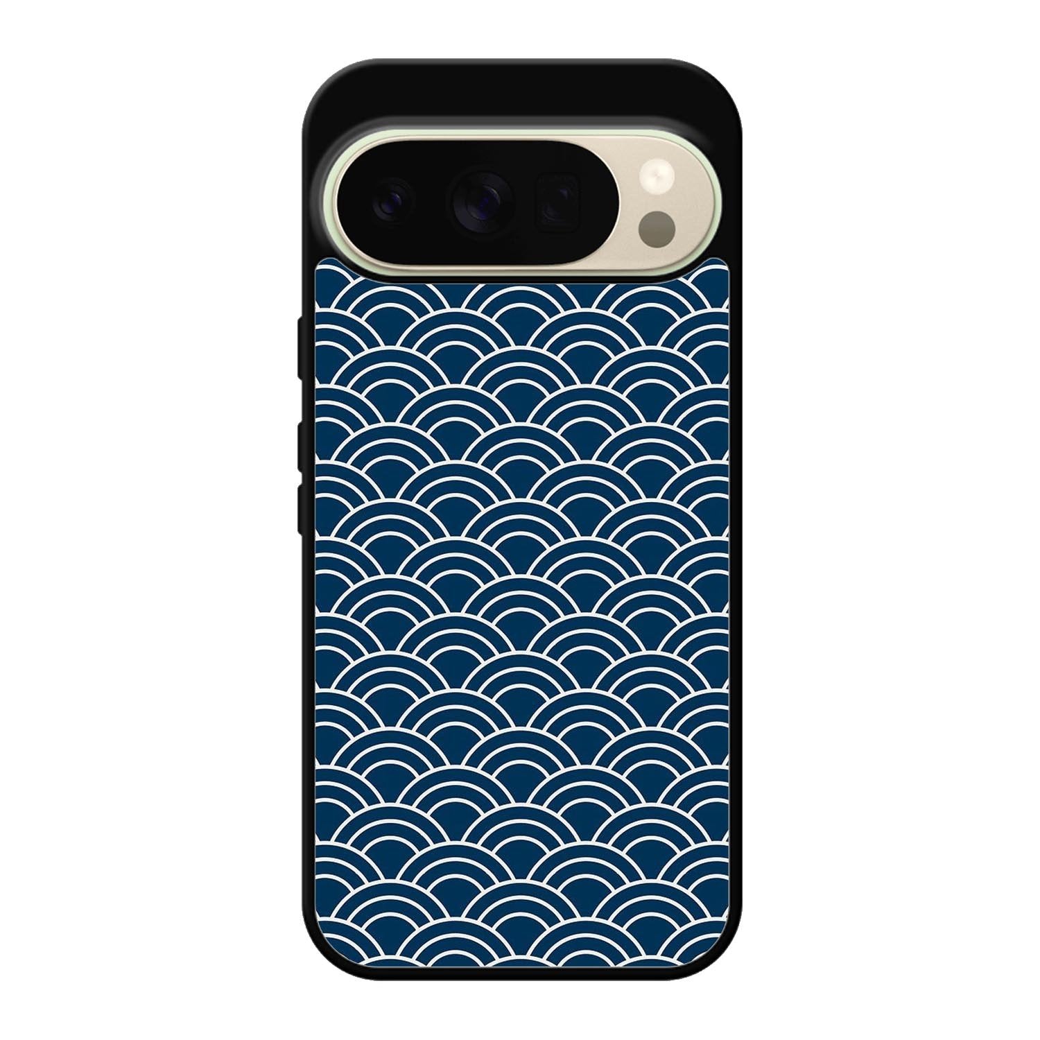 Japanese Gold Cloud Wave Indigo Pattern Google Pixel 10 Pro XL Case OV5321
