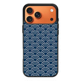Japanese Gold Cloud Wave Indigo Pattern iPhone 17 Pro Max Case OV5321